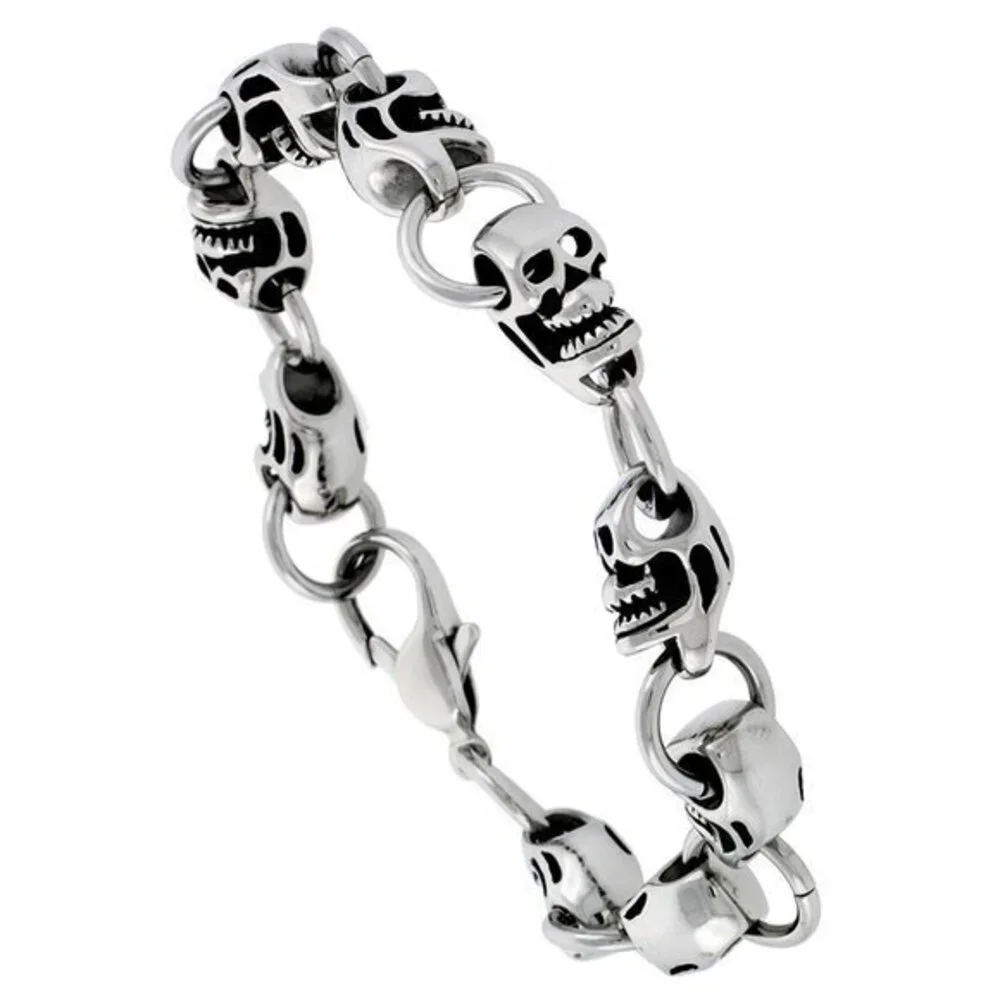 Stainless Steel Skull men's Bracelet 9